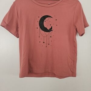 Kids Moon and Stars Graphic Tee - Pink
